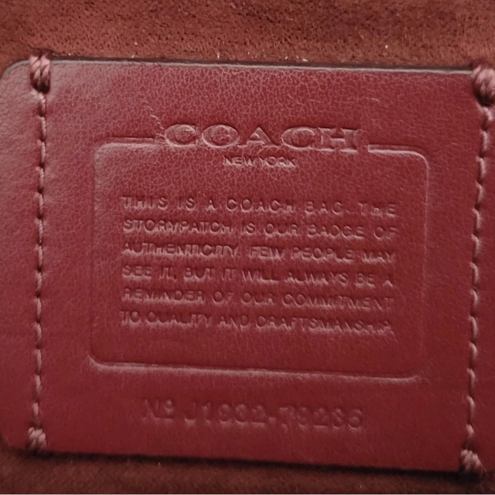 Coach New Year Barrow Varsity Stripe Backpack Red Coated Canvas Leather Trim - Picture 13 of 16